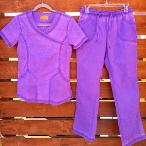 Jeanish scrubs (purple) size XS